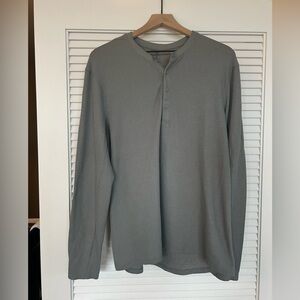 Lululemon Waffle Knit Henley Thermal Long Sleeve